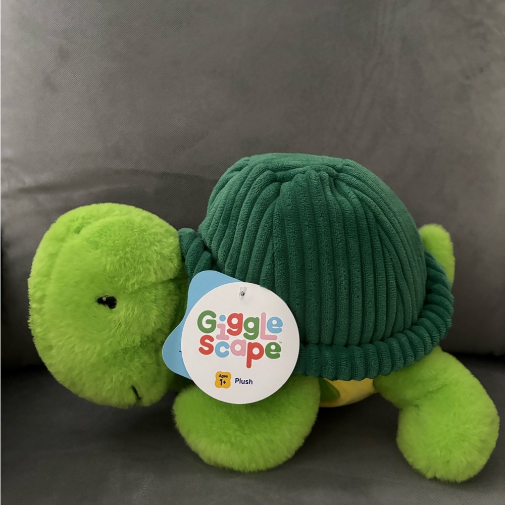 Gigglescape 11'' Turtle Plush Stuffed Animal Green NEW